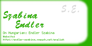 szabina endler business card